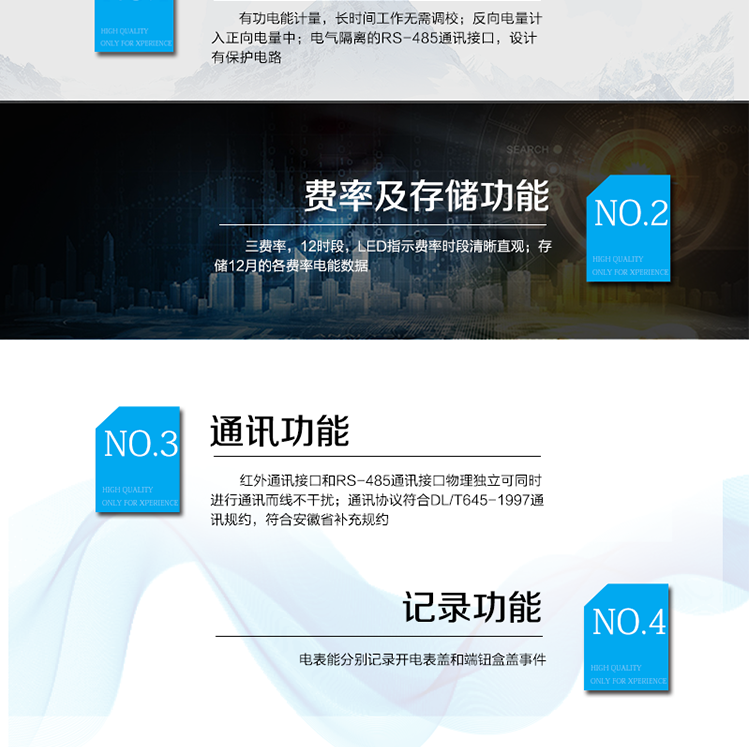 主要技術(shù)參數(shù)
型號(hào)            DDSF110
名稱(chēng)            單相電子式多費(fèi)率電能表
準(zhǔn)確度等級(jí)         1級(jí)      2級(jí)
額定電壓（V）     220
基本電流（A）   1.5(6)A  2.5(10)A  5(20)A  5(30)A  10(40)A  15(60)A  20(80)A 
啟動(dòng)電流         0.4%Ib
日計(jì)時(shí)誤差（s/d）:  ≤0.5
外形尺寸（mm）  170×109×62
額定頻率（Hz）    50